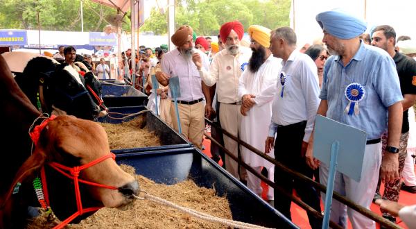 S. Gurmeet Singh Khuddian visiting different stalls alonwith Dr. Inderjeet Singh, Vice Chancellor